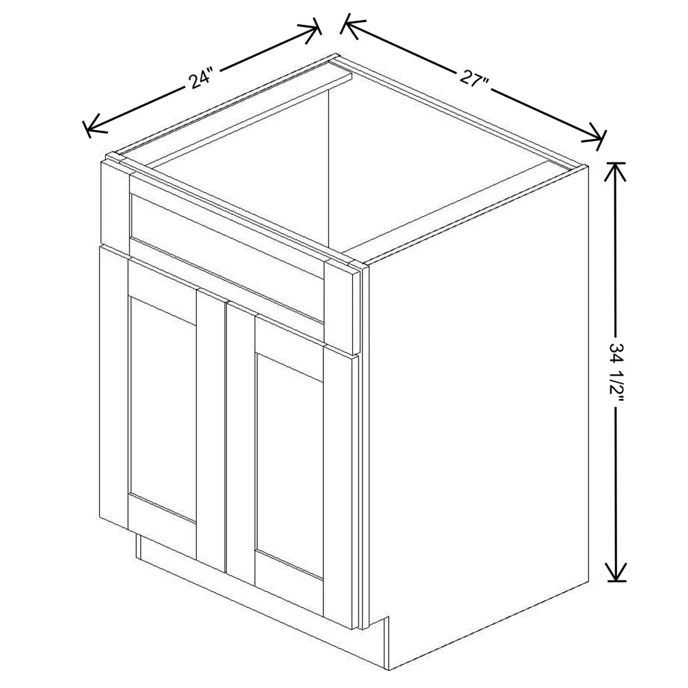 Fabuwood Allure Fusion Kona 27" W X 34 1/2" H X 24" D Double Door Sink Base Cabinet